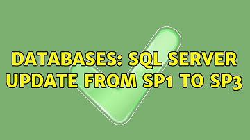 Databases: SQL Server update from SP1 to SP3