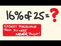 Easy Percentage Trick you were Never Taught at School!