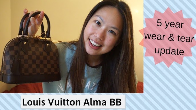 Louis Vuitton Alma BB Epi leather full review + wear and tear + WFIMB!! 