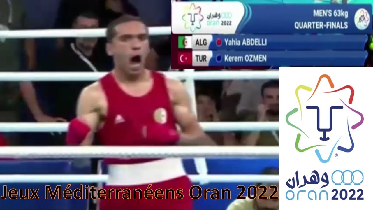 Yahia Abdelli vs Kerem Ozmen Quart de finale boxe hommes - 63 kg Jeux Méditerranéens Oran 2022