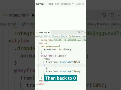 Bootstrap Dropdown Animation (slideup) #bootstrap5 #dropdown