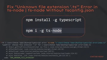Fix "Unknown file extension 