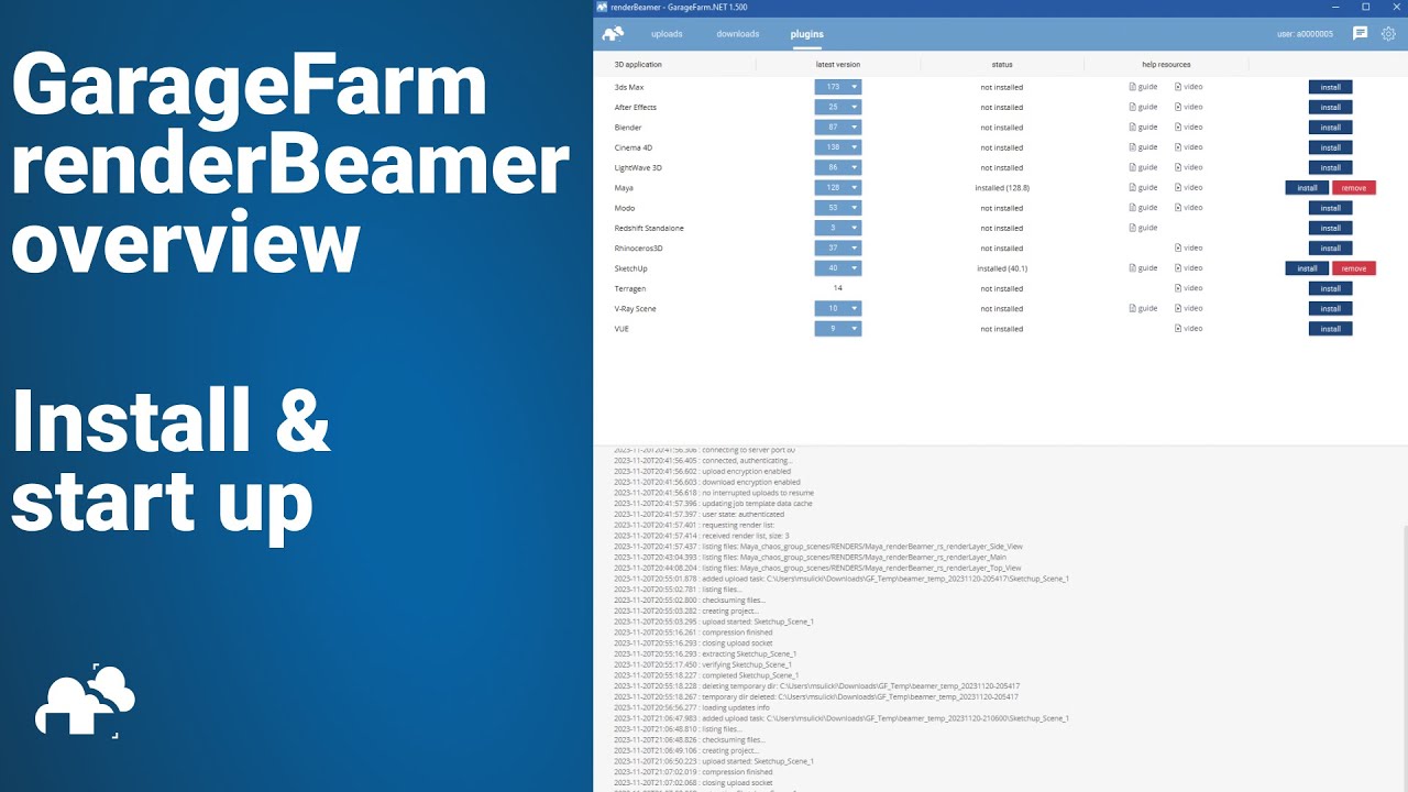 GarageFarm.NET | renderBeamer | Install & start up cloud render farm ...