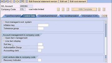 sap fs00 gl masters  creation   cost element acc