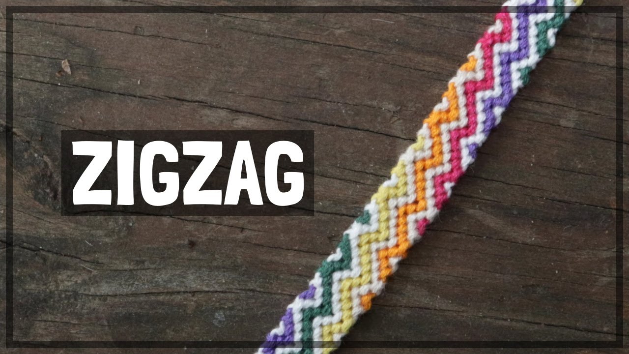 Zigzag Friendship Bracelet Tutorial CC  YouTube