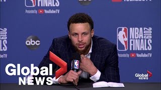 NBA Finals: Steph Curry talks 'emotional moment' of Durant injury