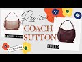 Review Tas Coach Sutton Hobo Oxblood VS Sutton CrossBody Signature Tan