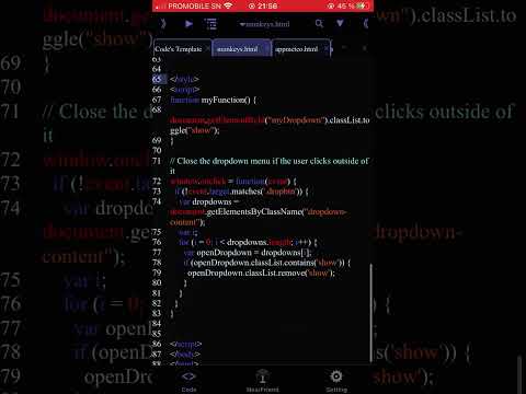 Menu dropdown en