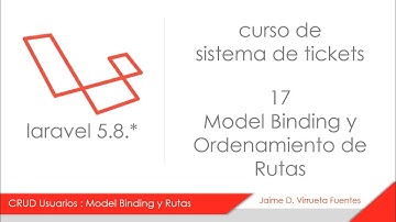 17 Routing y Model Binding, Curso Sistema Tickets Laravel 5.8