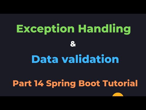 Spring Boot exception handling and Data Validation // Easy Learning Channel