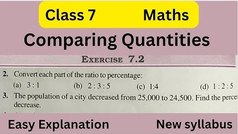 Class 7 Maths - Ex 7.2 - Comparing Quantities - Chapter 7 - Class 7 Ex 7.2 Q.2,3 - New syllabus