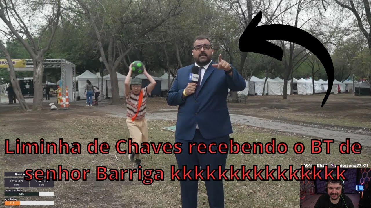 Liminha de Chaves recebendo o BT de senhor Barriga kkkkkkkkkkkkkkk