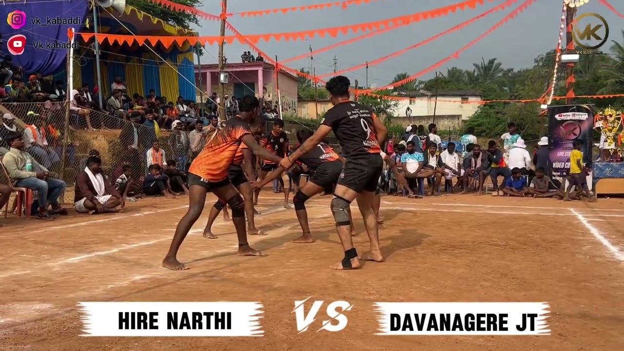1st Semi Final HireNarthi vs Davangere District team ✊🏼🔥🔥 || Vk kabaddi