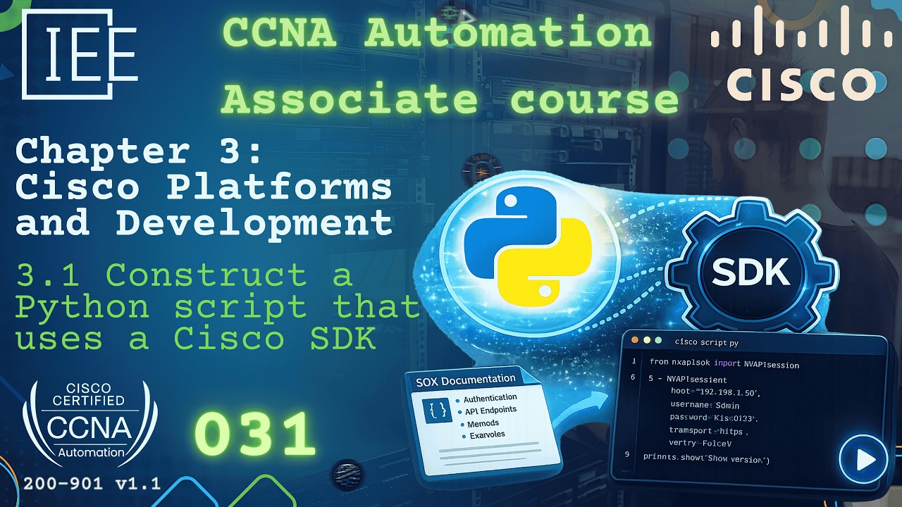 CCNA Automation (DEVASC 200-901) | DevNet Associate | 031 Python Script ...