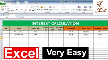 Interest calculation Microsoft excel Advance Formula