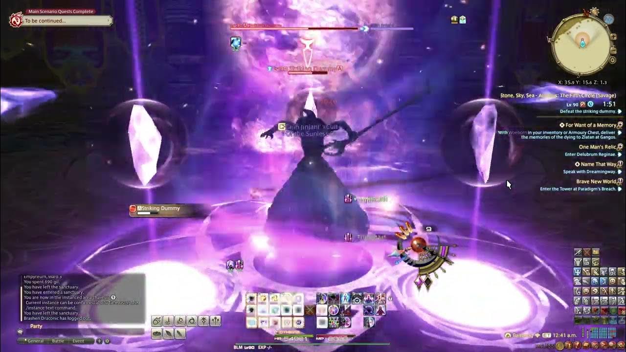 FF14 black mage rotation help (p5s dummy) YouTube