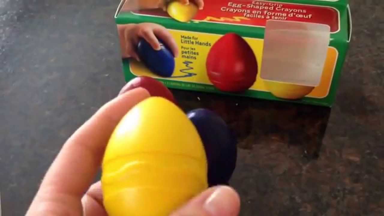 My first crayola egg shaped crayons review 