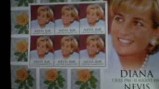 princess diana nevis stamp set