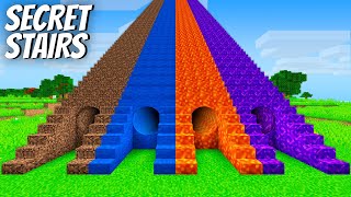 Where do lead SECRET STAIRS in Minecraft ? WATER STAIRS PIT vs LAVA STAIRS PIT vs PORTAL STAIRS ?