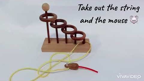 RELEASE MY MOUSE 🐁, a wooden ring and string brainteaser solution by DILEMMA GAMES