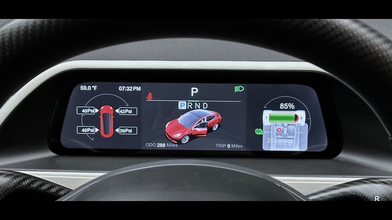 Tesla Model 3&Y: Dashboard Upgrade Module with Instrument Display