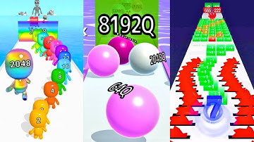Ball Run 2048 Infinity, Man Runner 2048, Number Merge | Satisfying Ball Games Hub LIVE 🔴 24/7