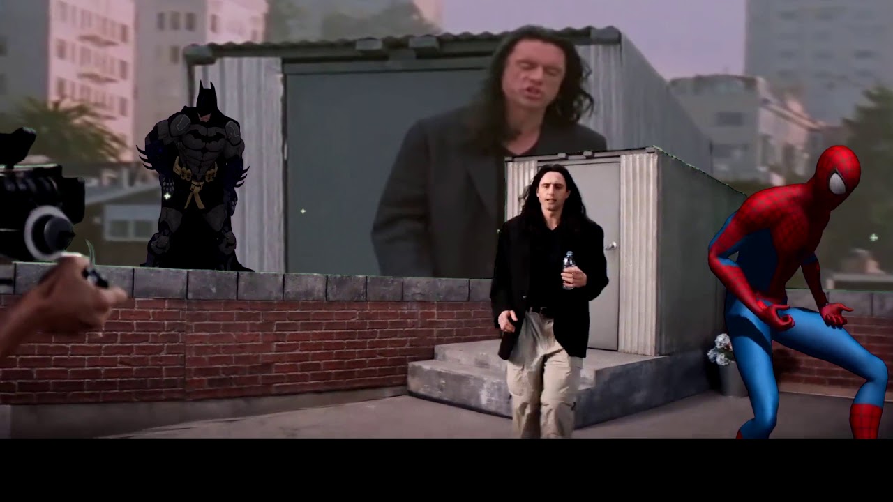 Disaster Movie Trailer but with Tommy Wiseau, Royalty Free Dancing Spiderman and Batman.