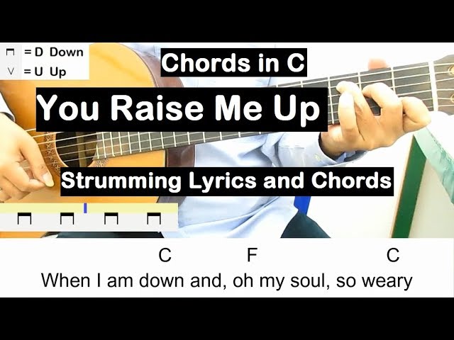 You Raise Me Up Guitar Lesson Chords In C Tutorial Strumming Lyrics And Chords Youtube
