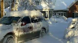 Subaru snow driveway WINTERLONG deep driving Little Rock winter storm 12-26-2012