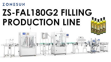ZONESUN ZS-FAL180G2 Automatic Bottle Filling and Capping Labeling Shrink Sleeve Machine Line