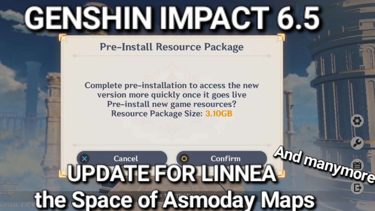 GENSHIN IMPACT 6.5 PRE INSTALL RESOURCE PACKAGE 3.10GB UPDATE FOR