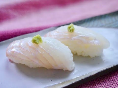 How To Make Flounder Sushi ヒラメ握りの作り方 Youtube