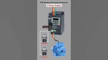 #electricalwork VFD Reverse Forward connection #viral #machine Motor circuit