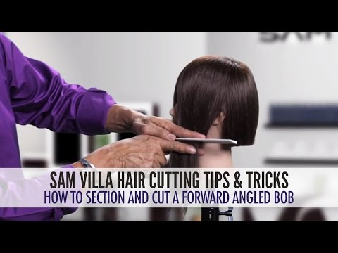 How To Section And Cut A Forward Angled Bob Youtube