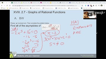 Unit 3 Lesson 7 Precalculus - Graphs of Rational Functions