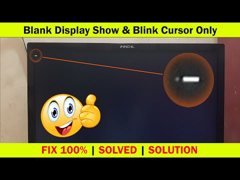 Desktop Or Laptop Blank Screen & Blink Cursor Only FIX This Problem | Black Display Or Black Screen
