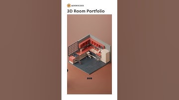 3D Room Portfolio with Three.js and Blender || #animation #css #threejs #coding #portfolio #blender