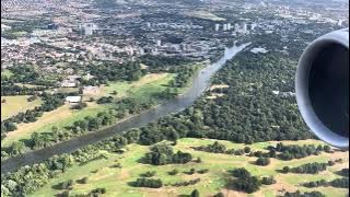 Heathrow Landing with Amazing East-to-West View, London, Aug 2024