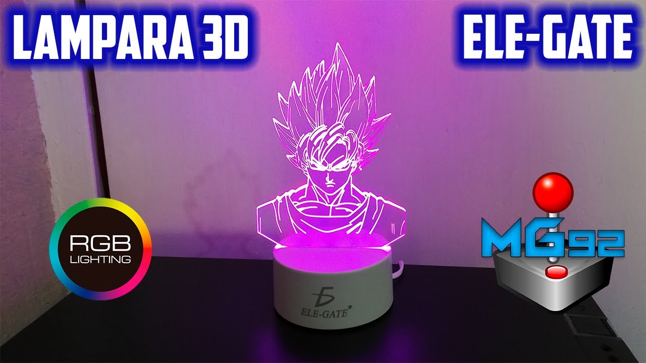 Lámpara LED 3D Dragon Ball Z - Son Goku con la base que elijas! -  PictyourLamp