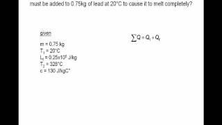 phase changes and latent heat animated physics problem