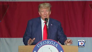 Trump makes first public appearance since being indicted at Georgia Republican convention