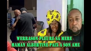 WERRASON INCOSABLE DANS LES BRAS DE FRERE PATRICE SUITE A LA MORT DE SA MERE MAMAN ALBERTINE