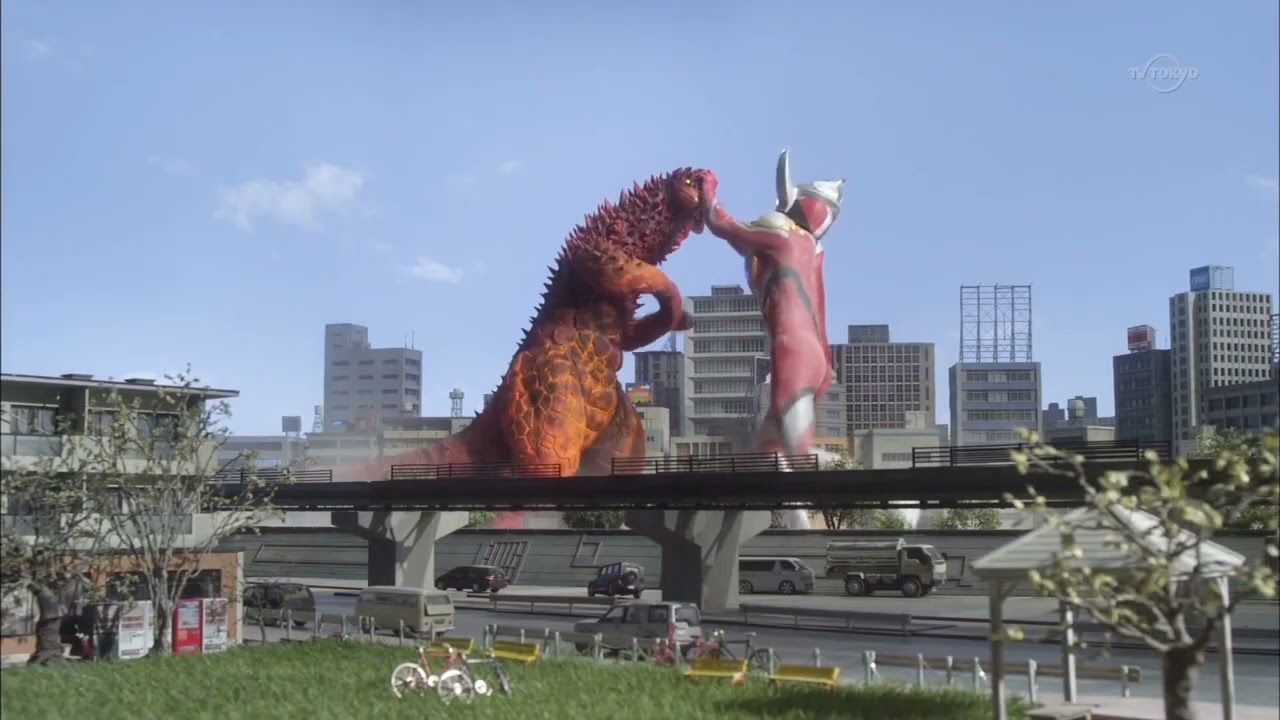ultraman orb vs maga pandon fire monster