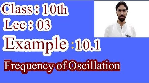 Example 10.1 frequency of oscillation. Lec: 03  class 10th chapter:10 Simple Harmonic Motion & waves