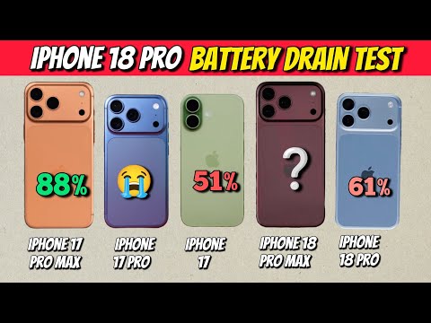 iPhone 18 Pro / iPhone 18 Pro Max / iPhone 17 Pro Max / iPhone 17 Battery Test 😱 #iphone18pro