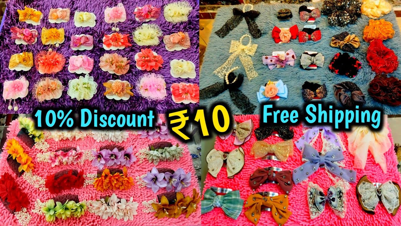 Sowcarpet Imported Hair Accessories, Wholesale Price Hair Accessories, Fancy Clips, madras