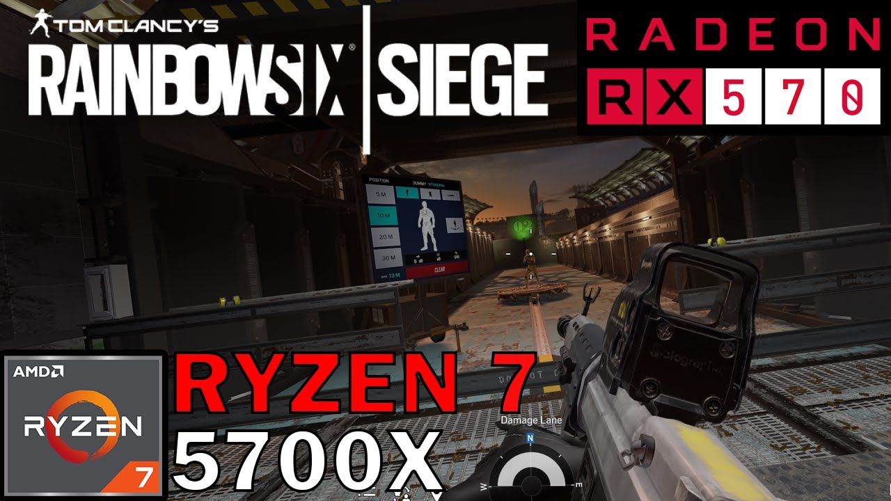 Ryzen 7 5700X + RX 570 Benchmark 1080p | Rainbow Six Siege