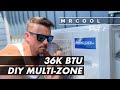 Mrcool 36k diy multi zone installpart 2  in sip walls with pioneer line set covers