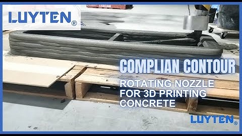 3D Concrete Printing - Compliant Contour 3D Nozzle without Flaps | 3DCP | LUYTEN
