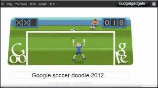 2012 Google soccer doodle soccer game play